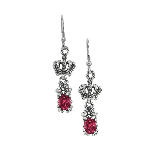 SMALL ANTOINETTE CROWN EARRINGS w/ CZ