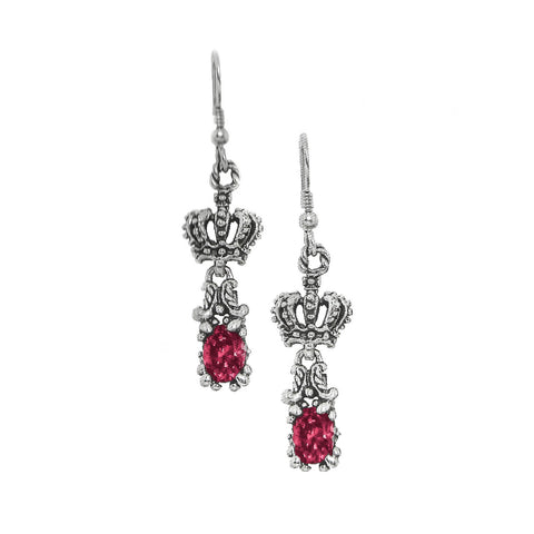 SMALL ANTOINETTE CROWN EARRINGS w/ CZ