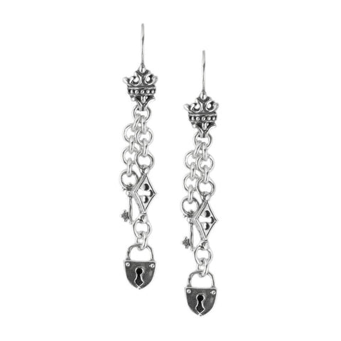 CATHEDRAL LOCK & KEY EARRINGS