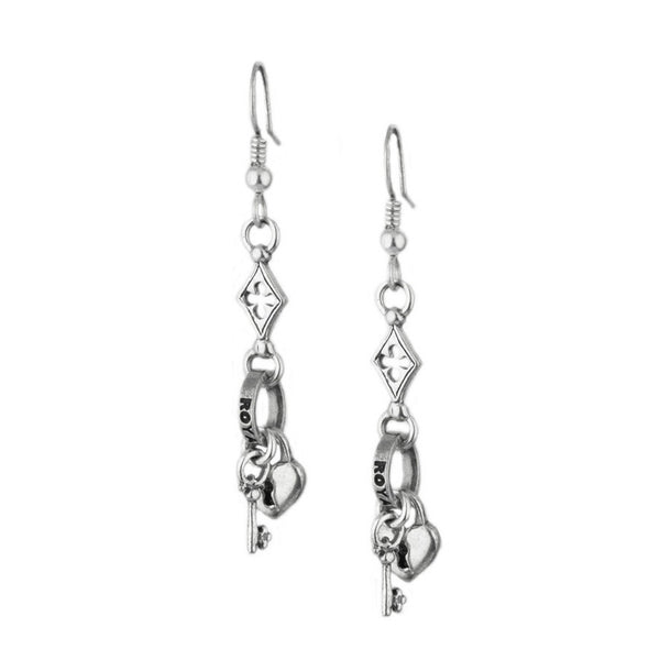 HEART LOCK & KEY EARRINGS