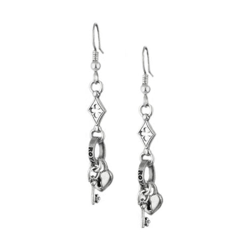 HEART LOCK & KEY EARRINGS