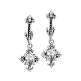 MAGESTIQUE FLEUR DROP EARRING w/ CZ