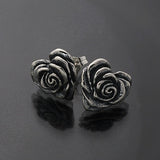 SMALL HEART ROSE STUD EARRINGS