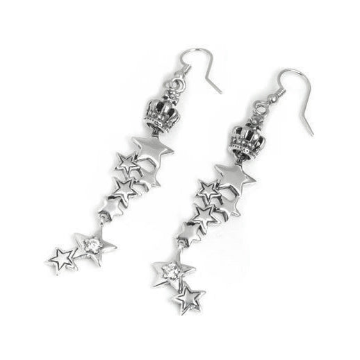 STARSHINE CONSTELLATION EARRINGS w/ TINY CROWN & CZ
