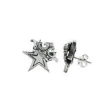 SMALL SOLID STAR STUDS w/ CROWN