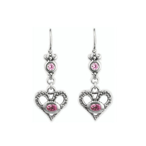 ETERNAL HEART EARRINGS w/ CZ