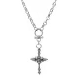 PEEZY CHAIN w/ LARGE CROSS w/ CROWN & REGAL FDL