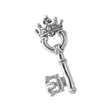 LARGE KEY PENDANT w/ CROWN & CZ