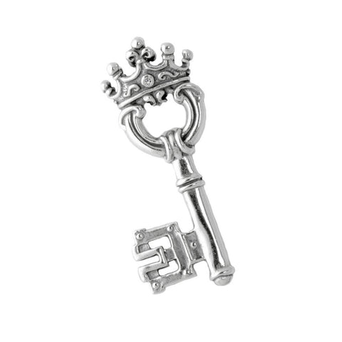 LARGE KEY PENDANT w/ PRECIOUS STONE