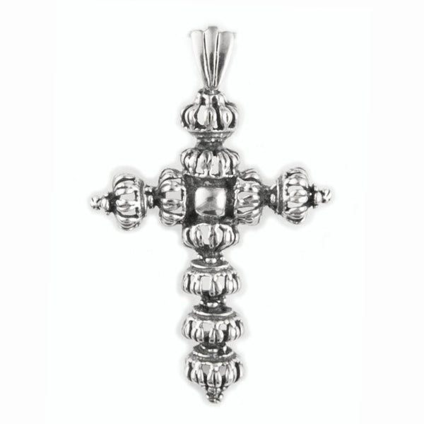 REPEATED CROWN CROSS PENDANT