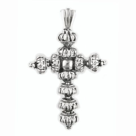 REPEATED CROWN CROSS PENDANT