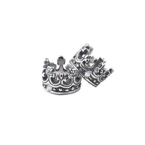 TINY REGAL CROWN PENDANT w/ 1 DIAMOND