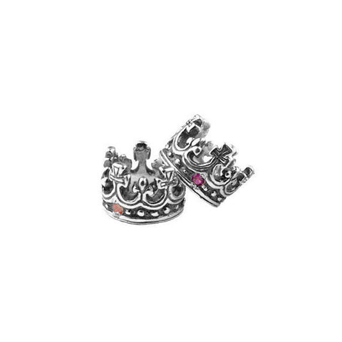 TINY REGAL CROWN PENDANT w/ 1 CZ