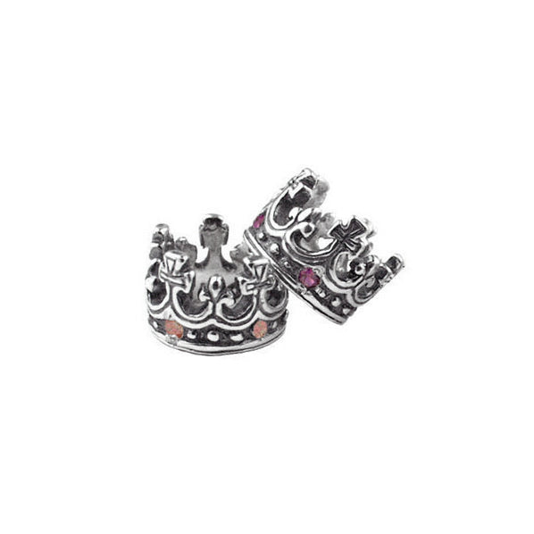 TINY REGAL CROWN PENDANT w/ 5 CZs