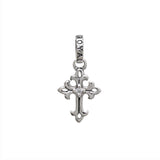 TINY OPEN CROSS PENDANT w/ CZ