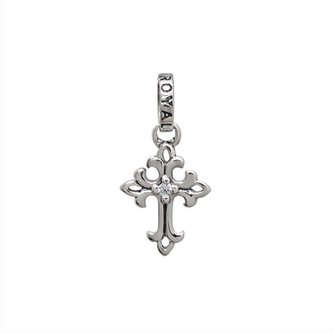 TINY OPEN CROSS PENDANT w/ CZ