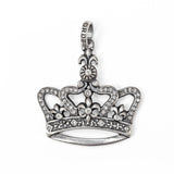 SMALL FLEUR-DE-LYS CROWN PENDANT w/ PAVÉ CZ