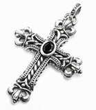 CORONATION CROSS PENDANT w/ CROWNS & CRYSTAL