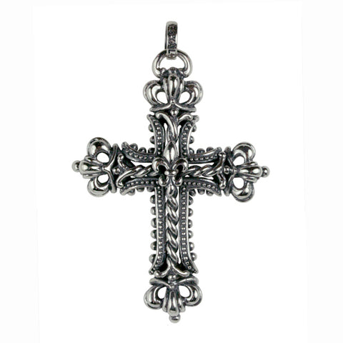 CORONATION CROSS PENDANT w/ CROWNS & FLEUR DES LIS