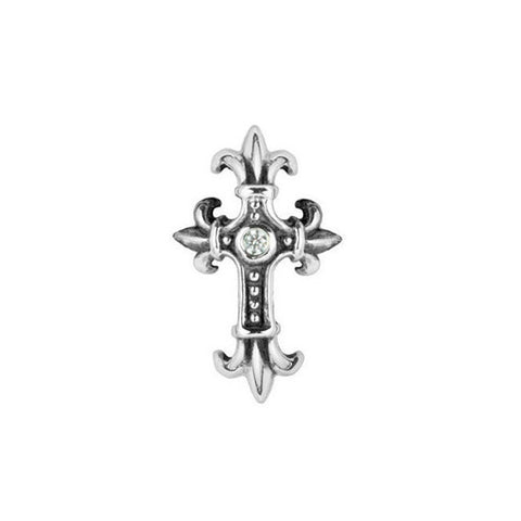 CORONET CROSS PENDANT w/ DIAMOND