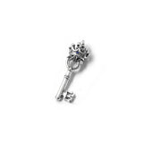 SMALL KEY CHARM w/ 1 PRECIOUS STONE
