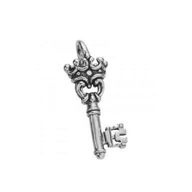 SMALL KEY PENDANT w/ 1 PRECIOUS STONE