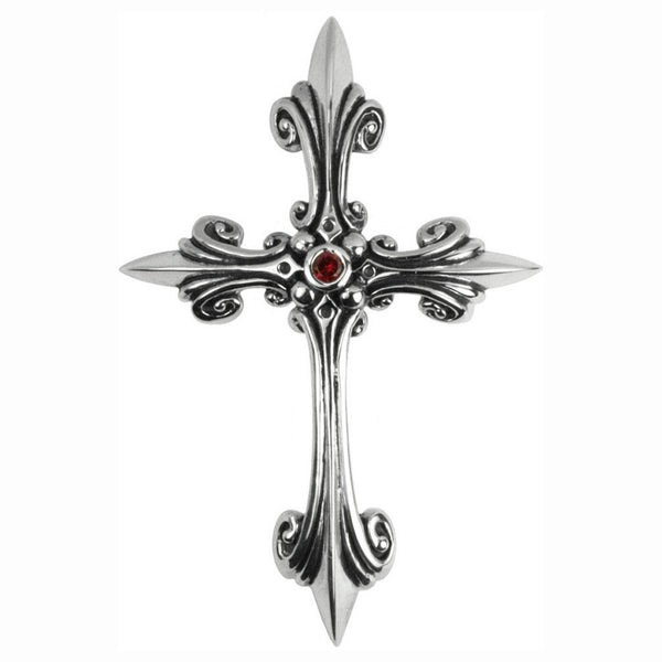 LARGE VERONA CROSS PENDANT w/ CZ