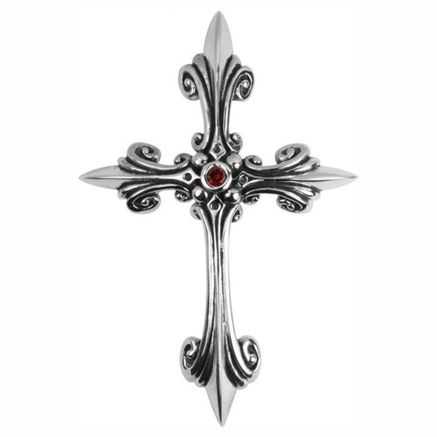 LARGE VERONA CROSS PENDANT w/ CZ