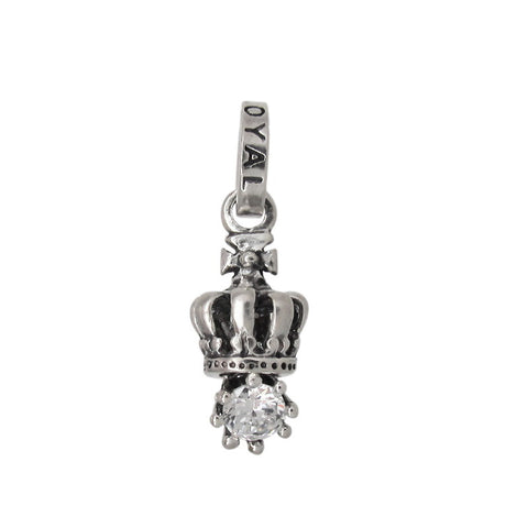 TINY CROWN PENDANT w/ CROWN SET CZ