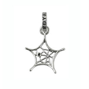 SPIDER WEB PENDANT w/ PRECIOUS STONE