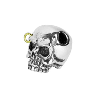 SILENT SKULL PENDANT w/ HOLES & 18K GOLD PIERCING