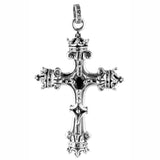 SARAH CROSS OF CROWNS PENDANT w/ CZ