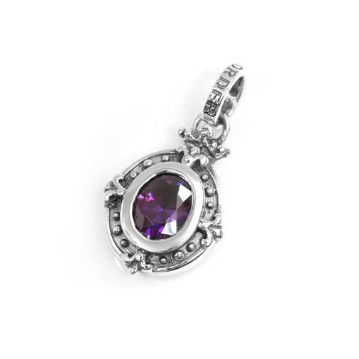 DEMI GOD OVAL PENDANT w/ CZ