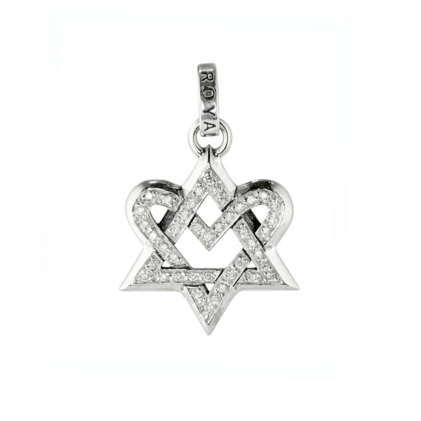 MEDIUM DEVOTION STAR PENDANT w/ PAVÉ CZ