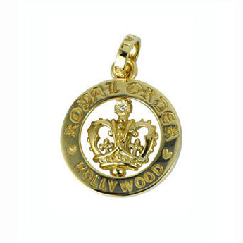 RO EMBLEM PENDANT w/ SPINNING CROWN & DIAMOND