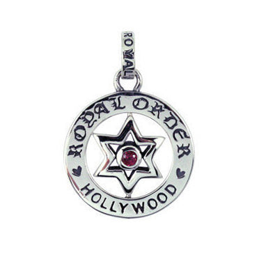 RO EMBLEM PENDANT w/ STAR OF DAVID & CZ