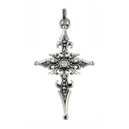 REFLECTION CROSS PENDANT w/ CZ