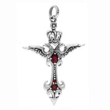 WINGED CITADEL CROSS PENDANT w/ CZ