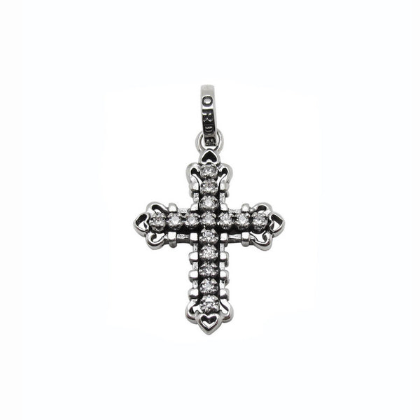 TINY CONSORT CROSS PENDANT w/ CZ