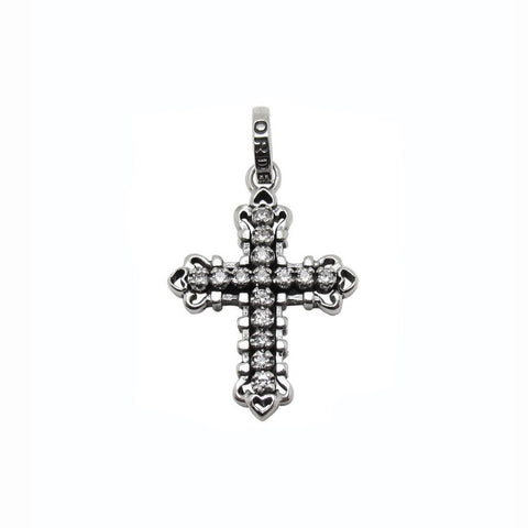 TINY CONSORT CROSS PENDANT w/ CZ