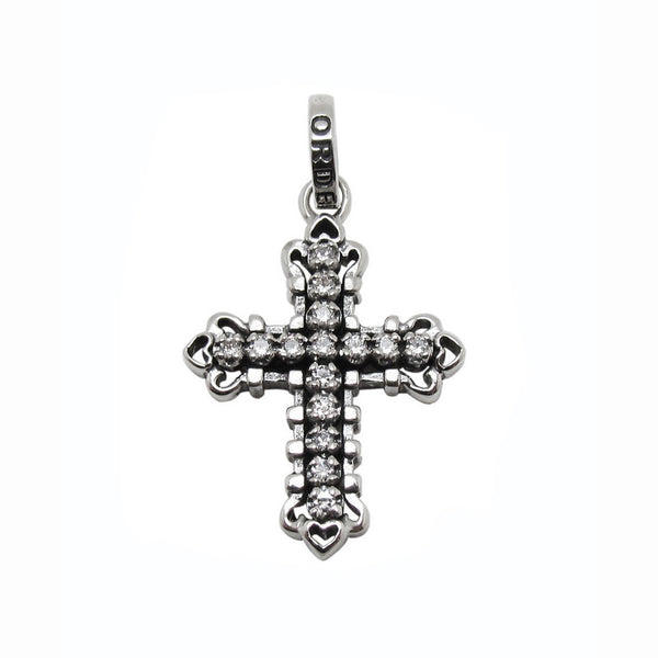 SMALL CONSORT CROSS PENDANT w/ CZ