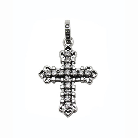 SMALL CONSORT CROSS PENDANT w/ CZ
