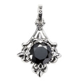 SMALL FLEUR DE LIS SOLITAIRE PENDANT w/ CZ