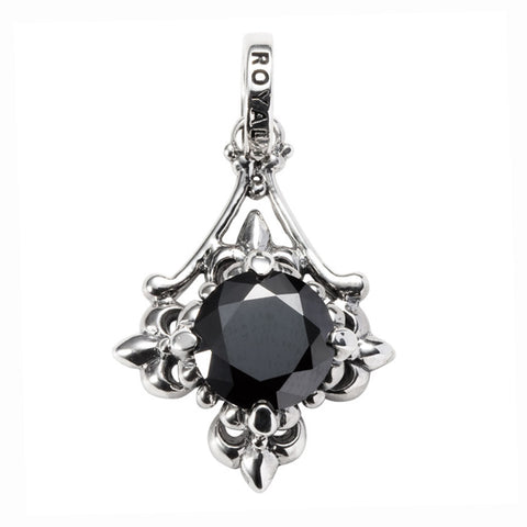 FLEUR DES LIS SOLITAIRE PENDANT w/ CZ