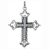 LARGE CONSORT CROSS PENDANT w/ CZ