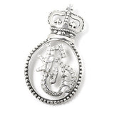 RO MONOGRAM PENDANT w/ PAVÉ DIAMONDS