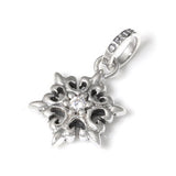 6 POINT STAR PENDANT w/ FLEUR DE LIS STAR & CZ