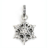 6 POINT STAR PENDANT w/ FLEUR DE LIS STAR & CZ