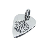 SMOOTH GUITAR PICK PENDANT w/ CROWN