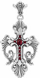 LOUISIANA CROSS PENDANT w/ ONYX or CABOCHON CRYSTAL